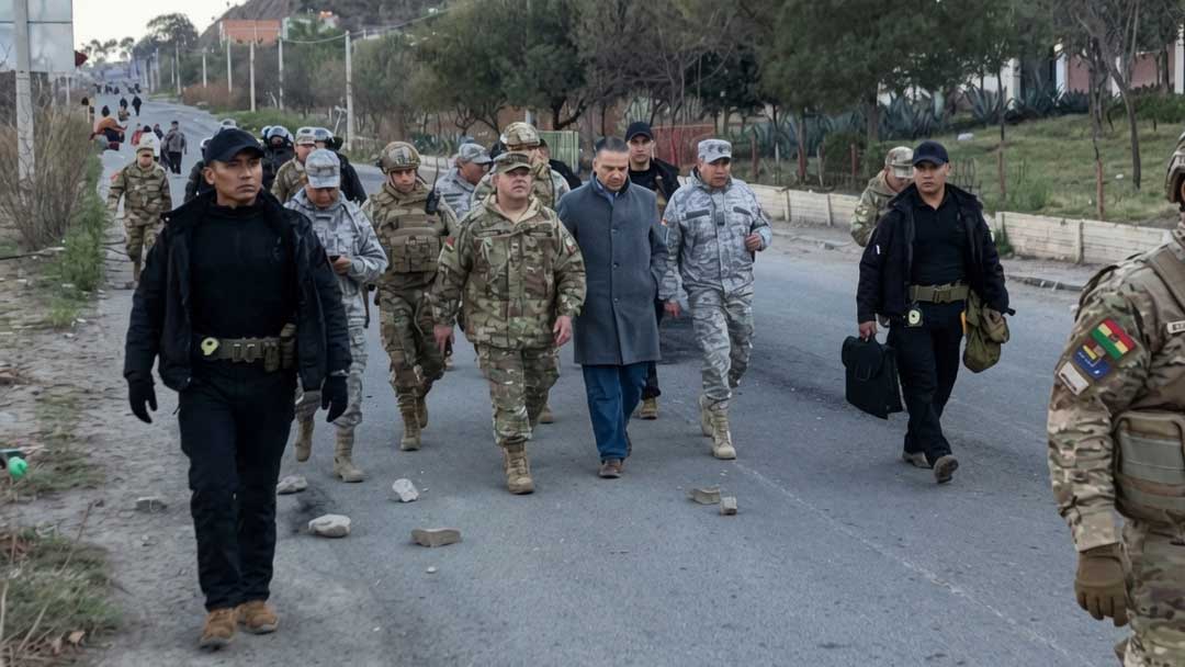 Operativo de desbloqueo Río Abajo-La Paz. Foto: RRSS.