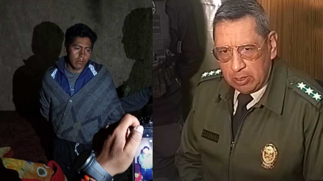 Jefe policial de la Felcv, Miguel Zambrana, informa sobre captura de acusado de feminicidio en Chulumani.