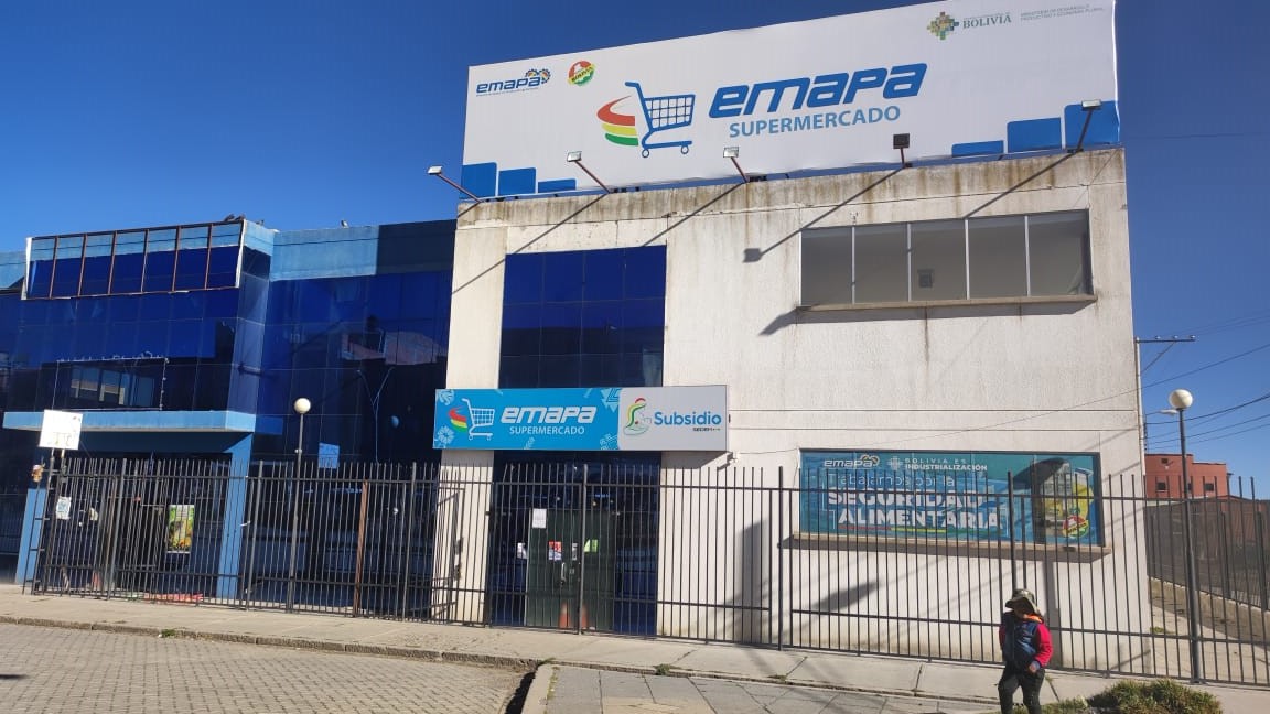 La sucursal de Emapa en la zona Villa Tunari, El Alto. (Foto: ABI)