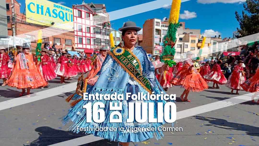 Entrada Folklórica Virgen del Carmen de la zona 16 de Julio de El Alto