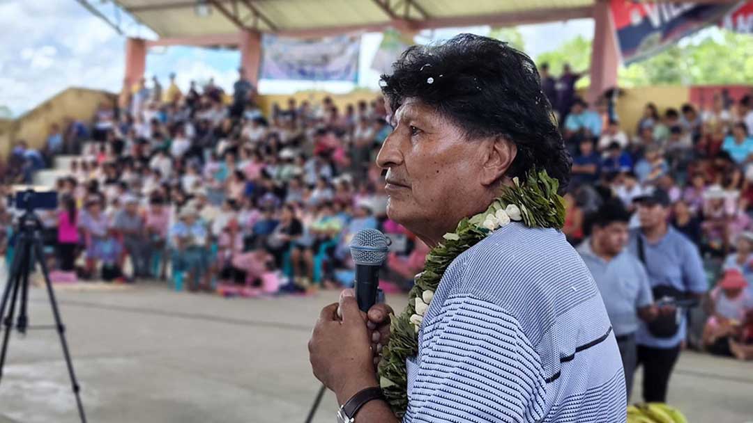 Morales en una pasada concentración con sus seguidores. Foto: Evo Morales/facebook