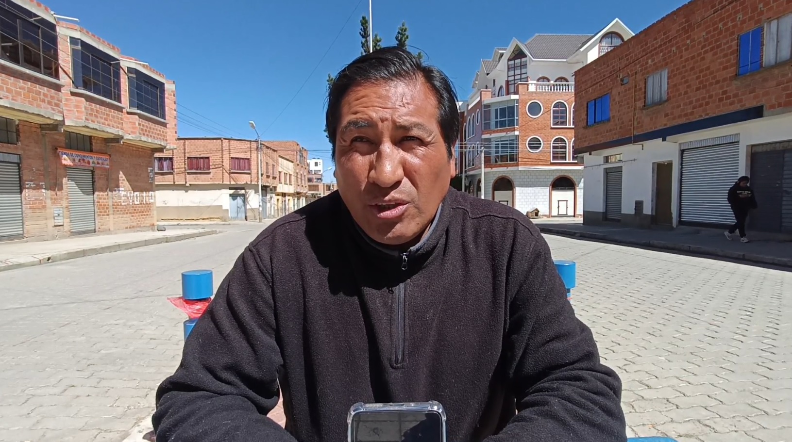 El presidente de la Federación de Juntas Vecinales de El Alto (Fejuve El Alto 6 de Marzo), Jesús Pedro Mamani.