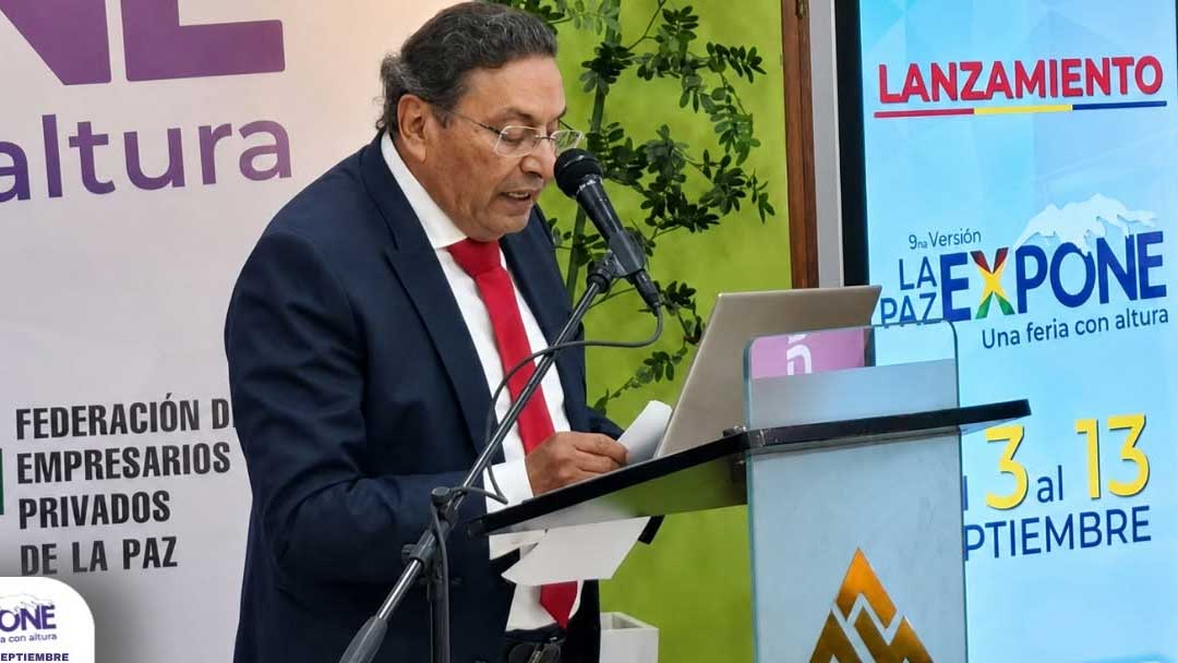 El presidente de la Federación de Empresarios Privados de La Paz, Rolando Kempff.