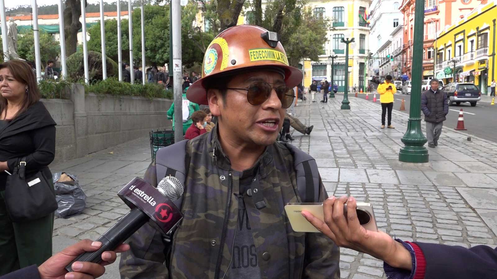 Piter Marca, vocero de Fedecomin La Paz.