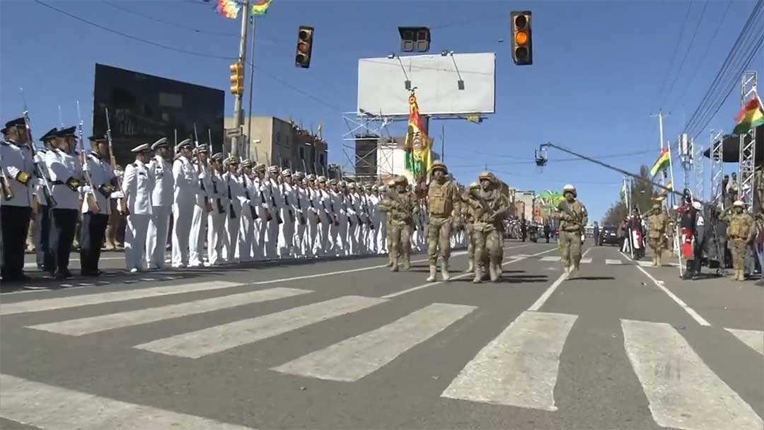 En una anterior Parada Militar en la ciudad de El Alto.