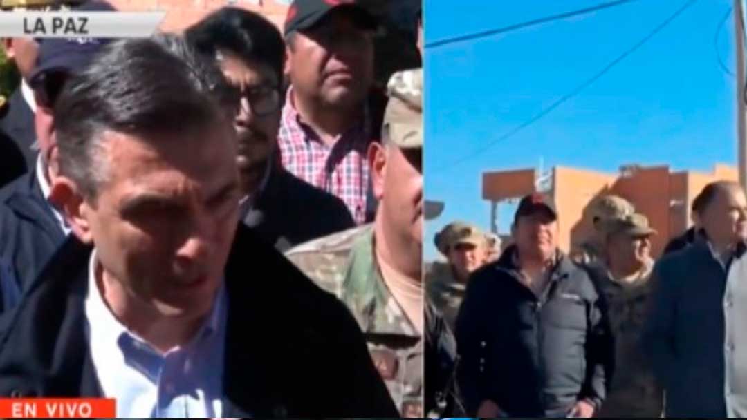 El presidente Rodrigo Paz llegó a Río Abajo. Imagen: (Captura Bolivia Tv)