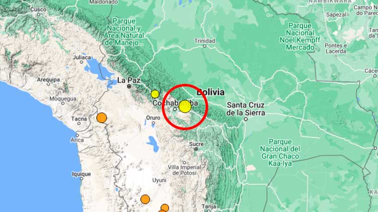 Sismo en Cochabamba - Bolivia.