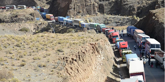 Bloqueos en Potosí.