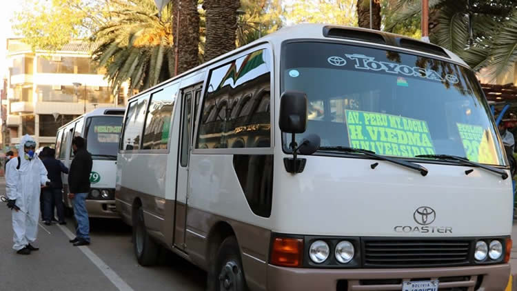 El transporte Urbano en Quillacollo antes de la pandemia