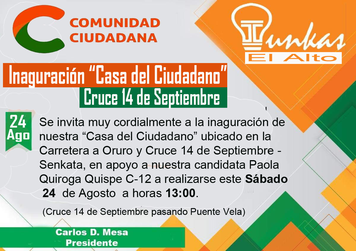 Invitación para la caravana del sábado 24 de agosto del bloque Tunkas Invitación para la caravana del sábado 24 de agosto del bloque Tunkas