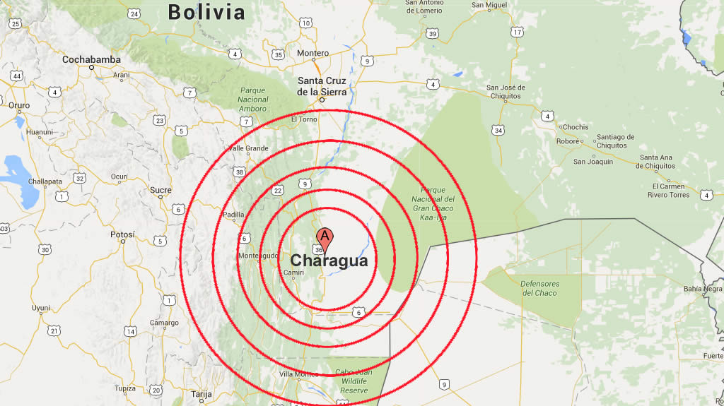 Sismo de 6,1 grados en Charagua, Santa Cruz - Bolivia.