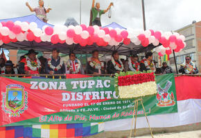 Urbanización Túpac Katari de El Alto celebró su 53 aniversario