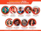 Gobernadores de los 9 departamentos de Bolivia 2026
