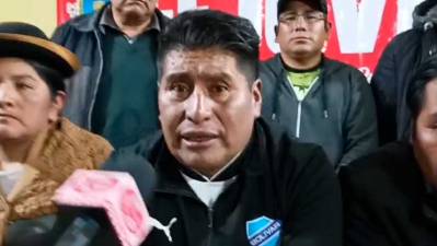 Dictan seis meses de detención preventiva para el dirigente Justino Apaza